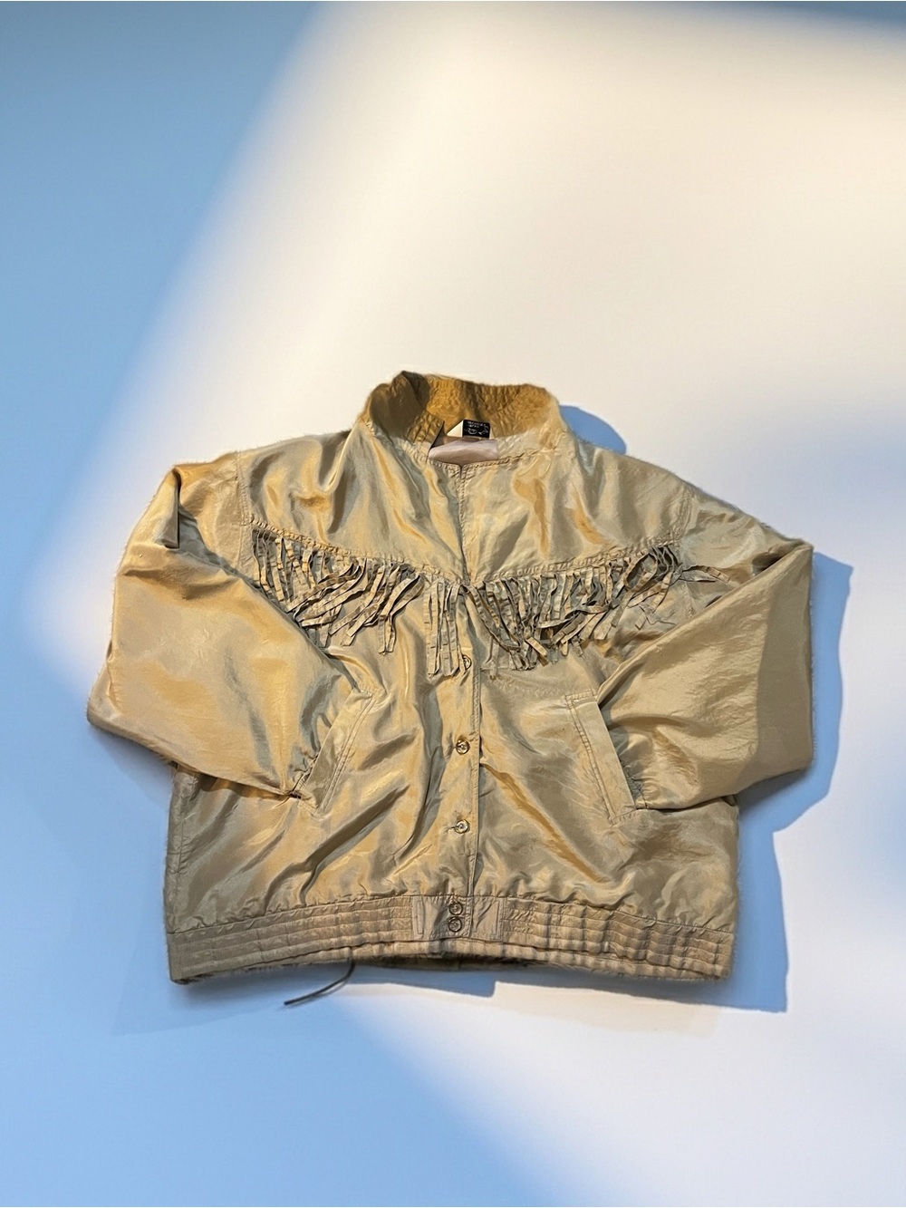 Blair Silk Jacket in Light Gold